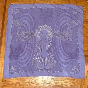 Vintage Hermès Doigts de Fée Purple Silk Scarf